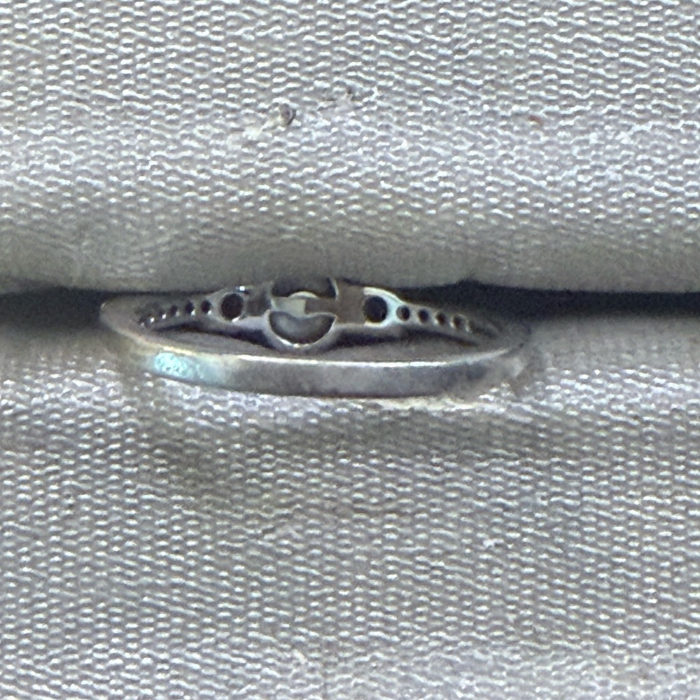 Kay Jewelers Silver Ring with Pearl and Clear Stones - Picture 4 of 4